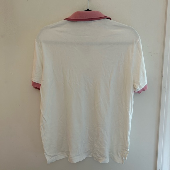 Izod Pink & White Cotton Double Collar Polo - Picture 5 of 9